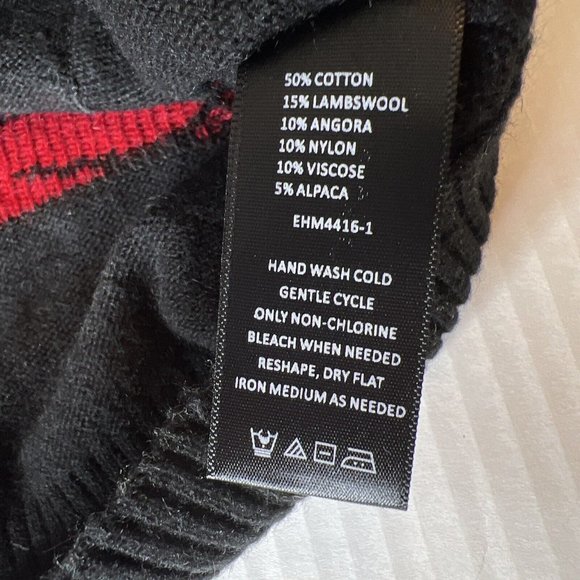 ED HARDY L Hooded Wool Blend Zip Knit Sweater Cardigan Scull LOVE KILLS SLOWLY - Picture 7 of 14